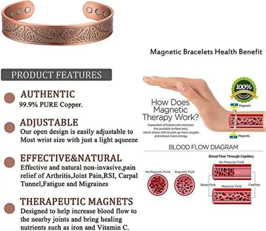 Fashionable Magnetic Therapy Bracelet Magnetic Bracelet for Men and Women's Birthday Gift