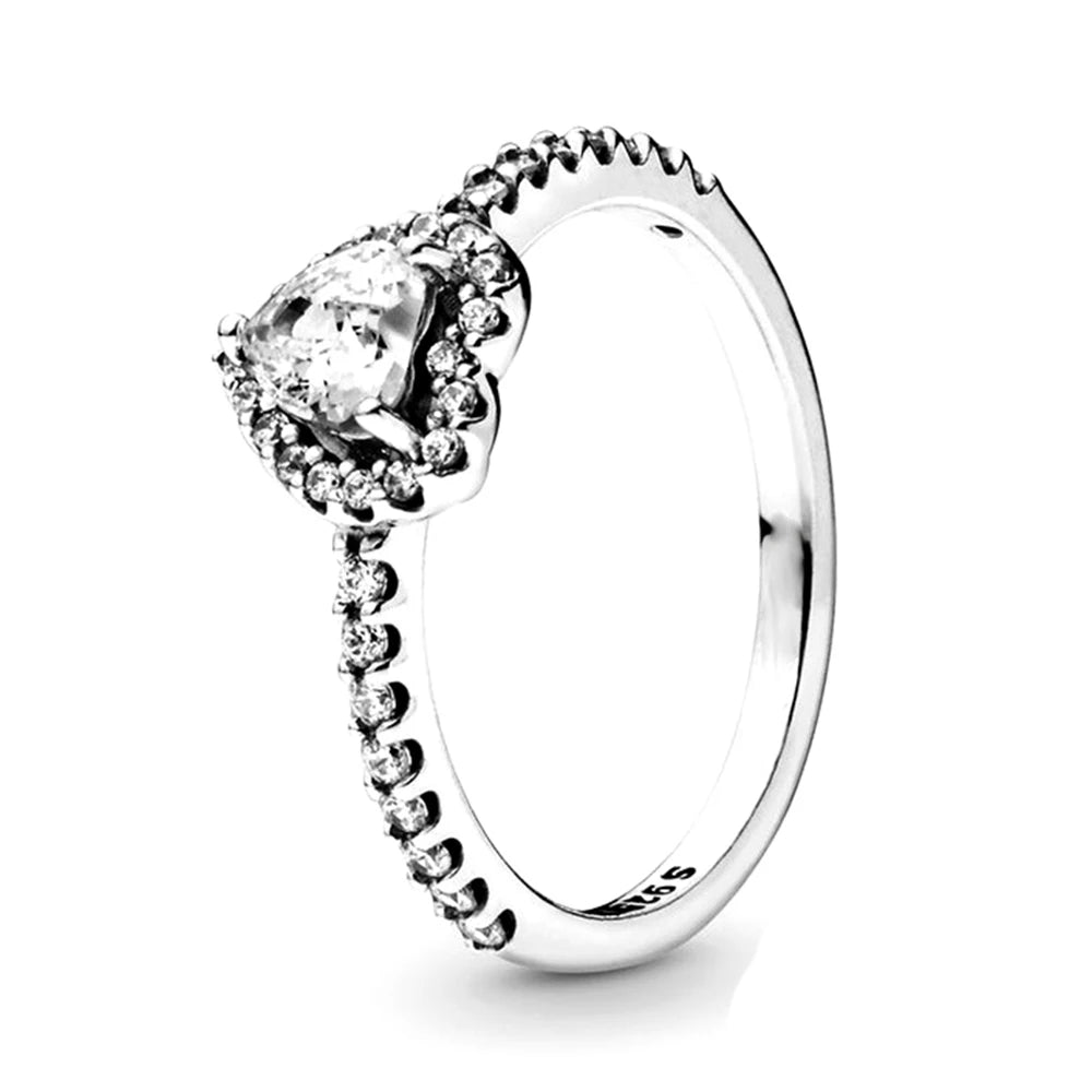 925 Silver Stackable Love Heart Crown Ring For Women Original Silver 925 Rings Brand Jewelry Gift