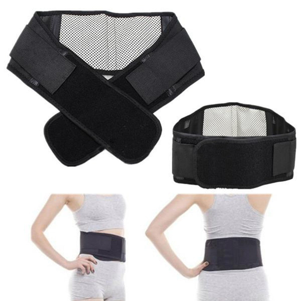 Online discount shop Australia - Adjustable Tourmaline Self-heating Magnetic Therapy Waist Belt Lumbar Support Back Waist Support Brace Double Banded