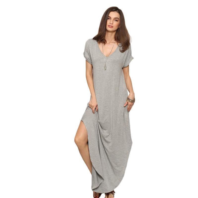 SheIn Women Summer Casual Shift Dresses Womens Plain Grey V Neck Short SheIn Women Summer Casual Shift Dresses Womens Plain Grey V Neck Short