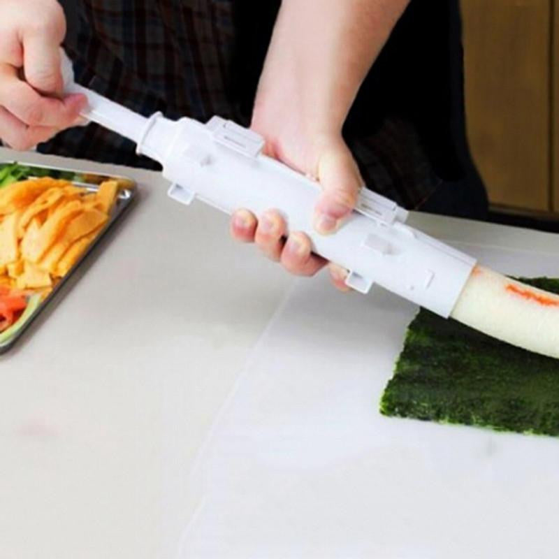 Kitchen Sushi Tools Roller Sushi Maker Roll Mold Kit Sushi Bazooka