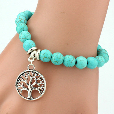 Online discount shop Australia - Love vintage charm bracelet Bohemian turquoise bracelets & bangles pendants bracelets for women men jewelry