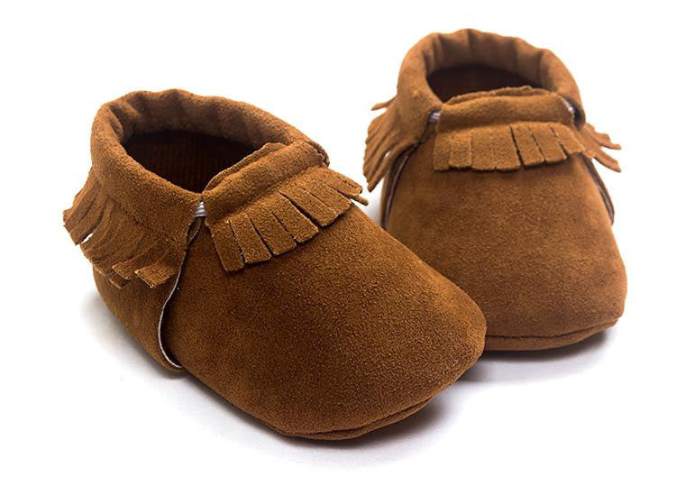 PU Suede Leather born Baby Boy Girl Baby Moccasins Soft Moccs Shoes Bebe Fringe Soft Soled Non-slip Footwear Crib Shoes