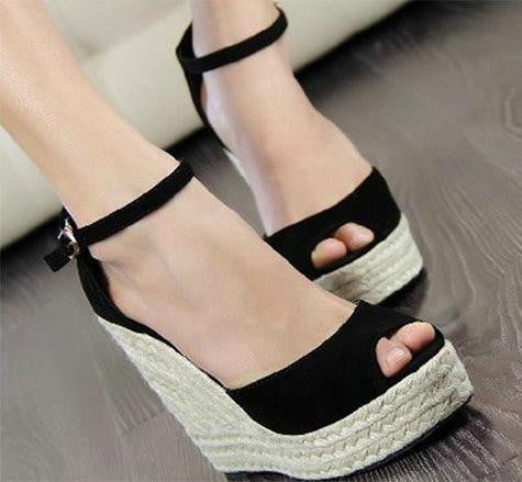 Superior style comfortable Bohemian Women sandals for Lady shoes high platform open toe flip Plus