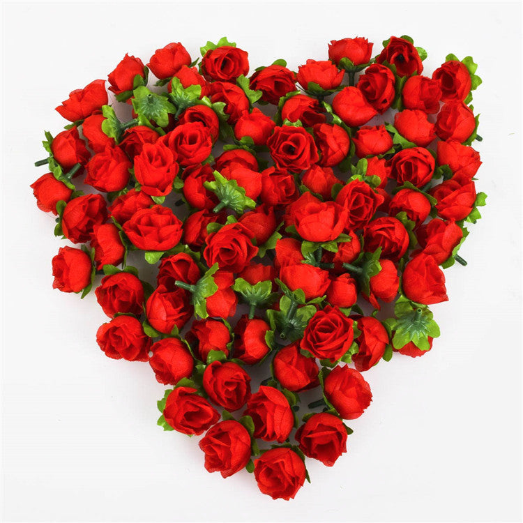 Online discount shop Australia - 100pcs/a set Rose Artificial Silk Flower Heads Wedding decoration Craft optional color