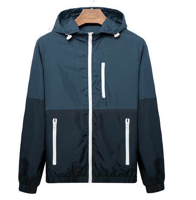 Online discount shop Australia - Casual Jacket Thin Men Thin Windbreaker Sportswear Slim Zipper Coats 3XL ZHY1499