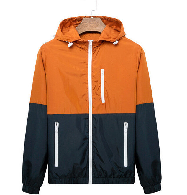 Online discount shop Australia - Casual Jacket Thin Men Thin Windbreaker Sportswear Slim Zipper Coats 3XL ZHY1499