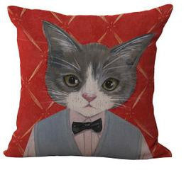 Online discount shop Australia - 100% New Cotton Linen Modern Cartoon Cats Cushion Pillow on sofa for home decoration