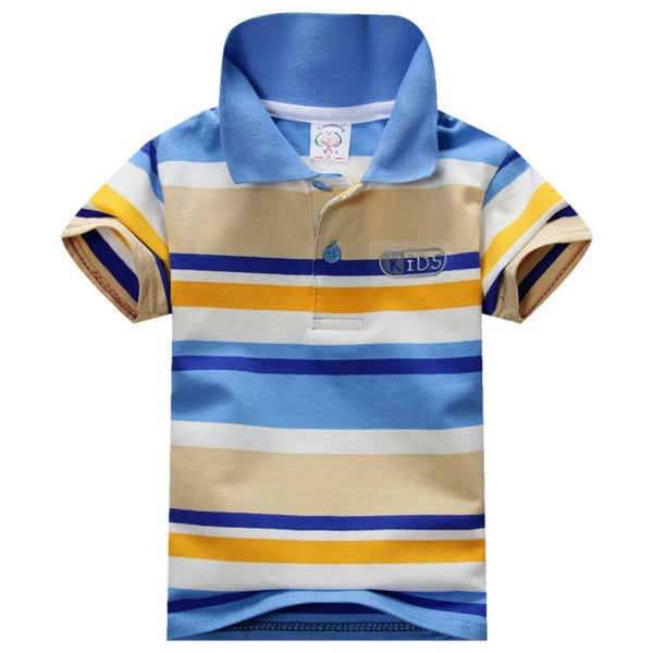 1-7Y Baby Children Boys Striped shirt Kids Tops Sports Tee Shirts Clothing LZH7