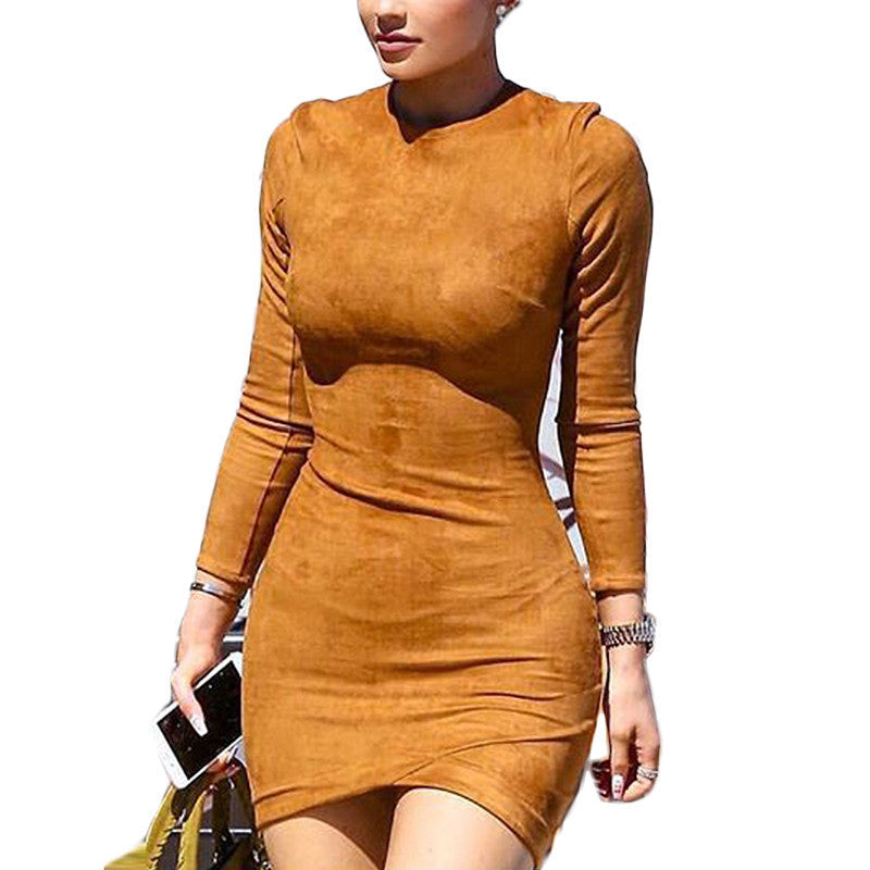 navy blue dress for baby girl Women Tight Autumn Winter Long Sleeve Sweater Knit Dress - Knit Dress and  Dresses Women Winter price