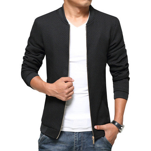 Online discount shop Australia - Men's Baseball Jacket New Season Long Sleeve Collar Short Slim Casual Fashion High Quality Solid Jacket Size 4XL N556