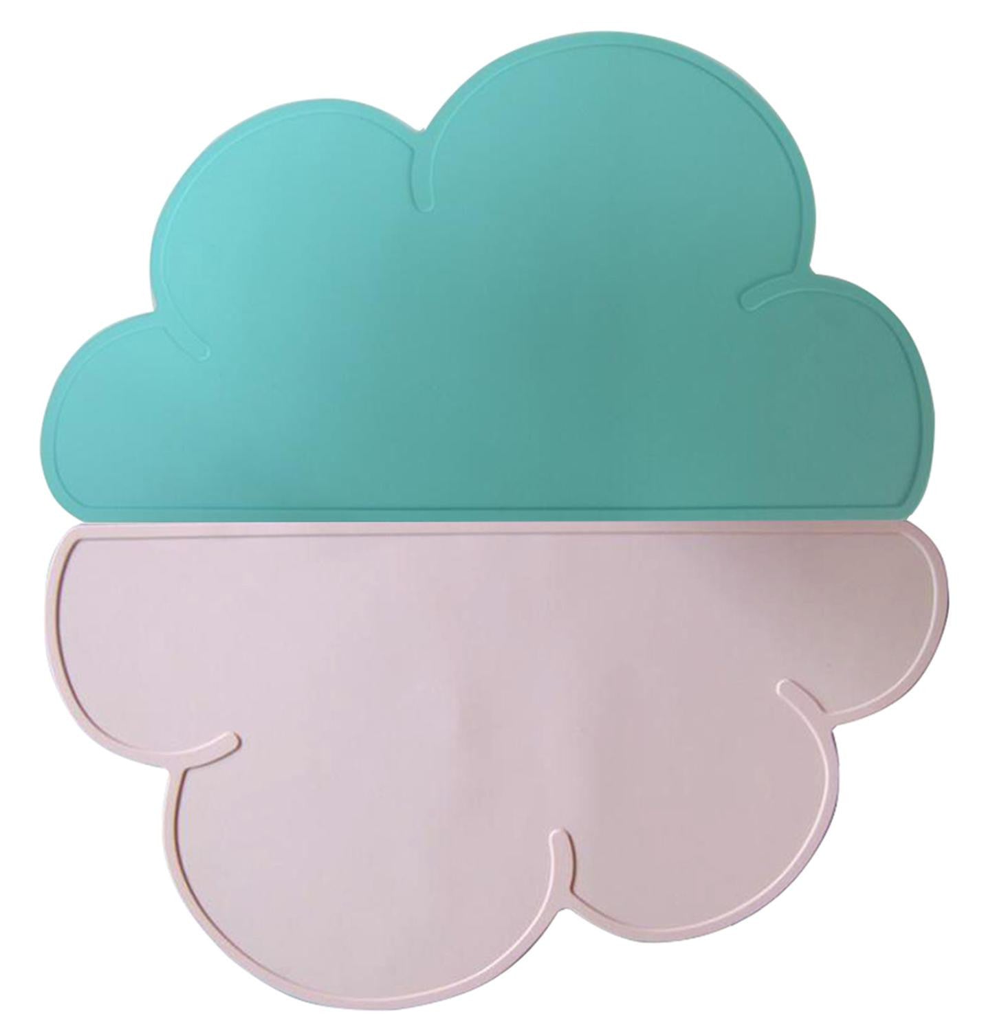 Online discount shop Australia - Kuke 47x27cm FDA Silicone Placemat Bar Mat Baby Kids Cloud Shaped Plate Mat Table Mat Set Home Kitchen Pads,BPA Free