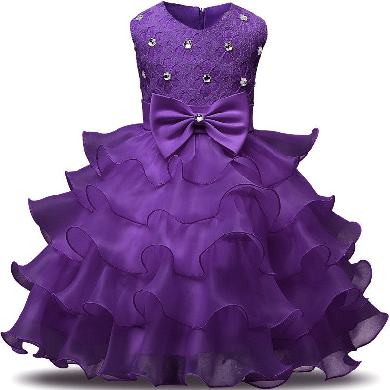 Year Wedding Princess Dress for Girls Formal Gown Ball Flower Kids Clothes Children Clothing Party Girl Dresses