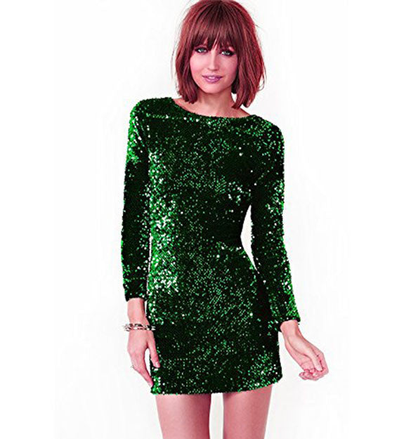 Autumn Winter Sequined Dress Women 2017 Special Occasion Bodycon Dress