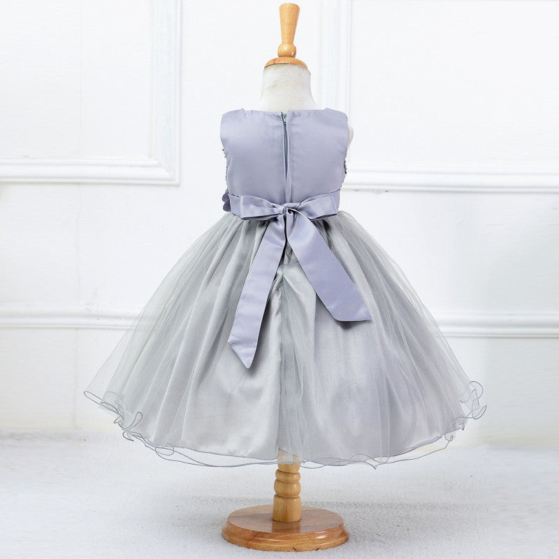 Online discount shop Australia - Multi-Color Kids Dresses Infant Girl Sequin Flower Party Dress Sleeveless Tutu Vestidos