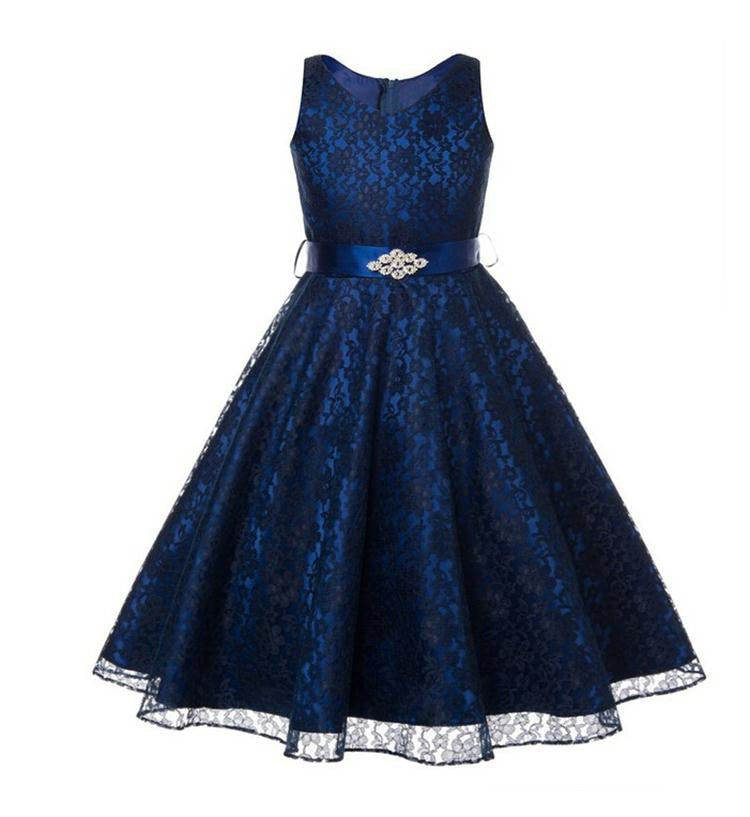 Online discount shop Australia - girl dress ceremony sleeveless V-neck princess dress teenagers girls school prom gowns dresses kids formal clothes