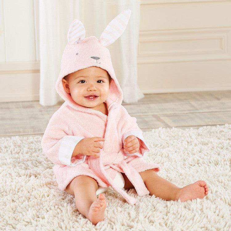 Online discount shop Australia - Children's clothing boys girls Robes new cartoon baby bathrobe Sleepwear and Robe Pink rabbit bear