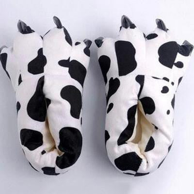 Warm Soft Indoor Floor Slippers Women Men Shoes Paw Funny Animal Soft Soft Plush Shoes High