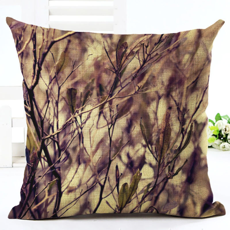 Online discount shop Australia - Green Tropical Plant Leave Birds Pillow Cover Colorful Flower Cushion Cover Car Sofa Home Decoration