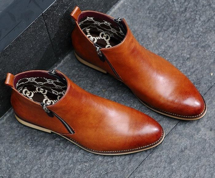 Online discount shop Australia - Men Boots Comfortable Black Warm Water proof Fashion Ankle Boots Casual Men Leather Snow Boots Shoes