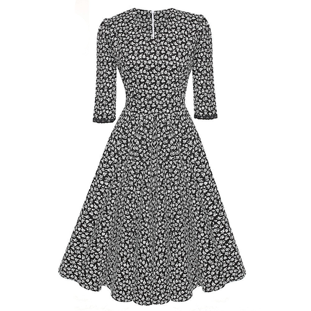 ACEVOG Brand 1950s Dress Autumn Spring 3/4 Sleeve Women Fashion Elegan ACEVOG Brand 1950s Dress Autumn Spring 3/4 Sleeve Women Fashion Elegan