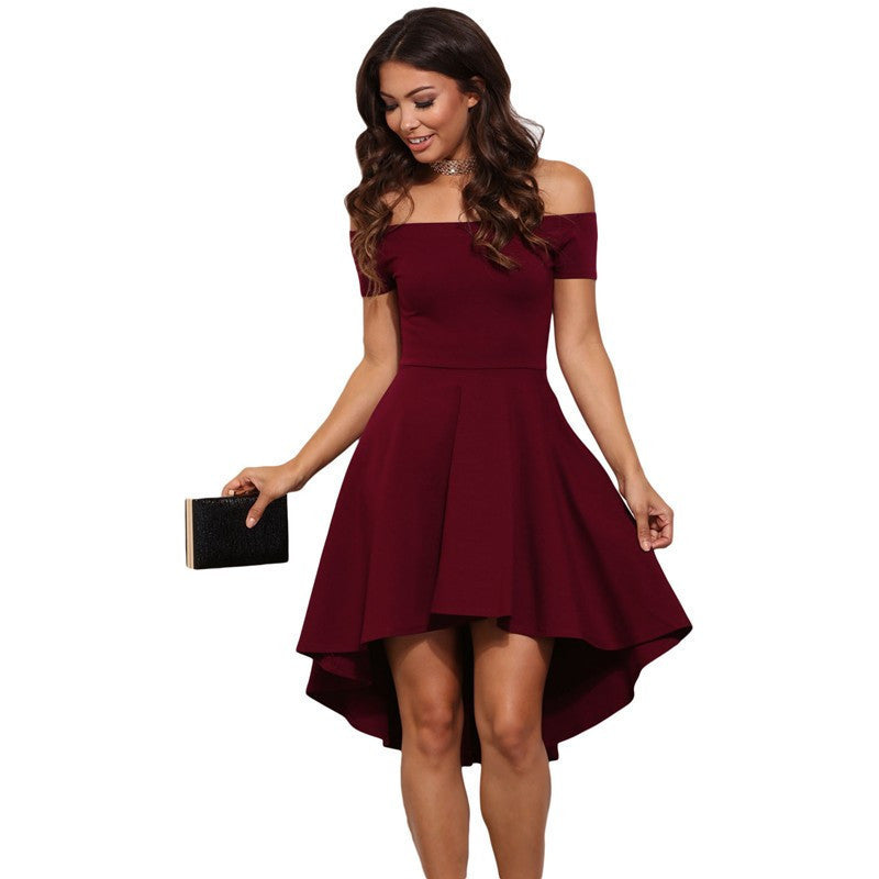 Dear lover Elegant Party Dresses 2017 Burgundy All The Rage Slash Neck Dear lover Elegant Party Dresses 2017 Burgundy All The Rage Slash Neck