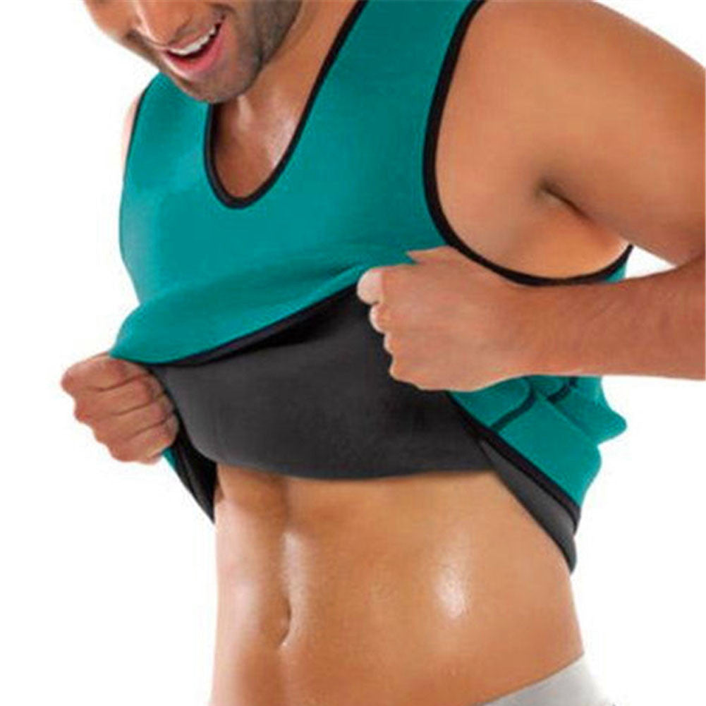 Online discount shop Australia - Men Tops Vest Ultra Sweat Thermal Muscle Shirt hot shapers Neoprene slimming body shaper belly waist and abdomen Belt Shapewear