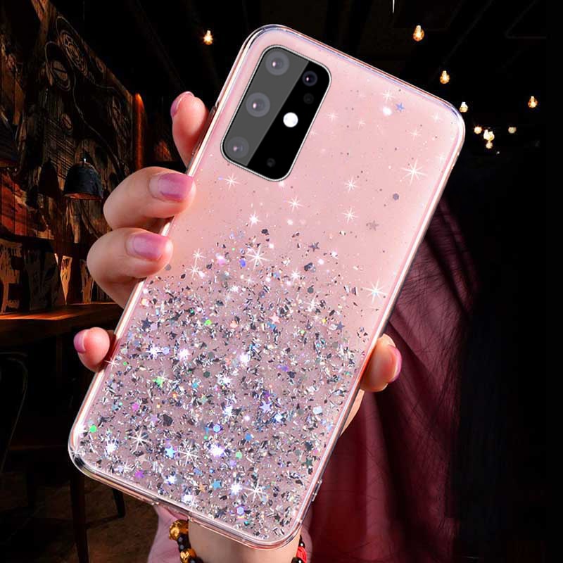 Luxury Glitter Star Case For Samsung Galaxy A31 A51 A71 A70 A50 A10 A20 A30 A80 A90 S10 S20 S21 S9 S8 Plus S10 E TPU Cover Case