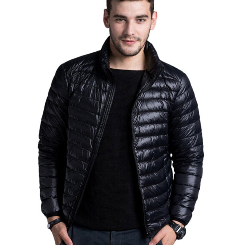 Men casual warm Jackets solid thin breathable Jacket Mens outwear Coat
