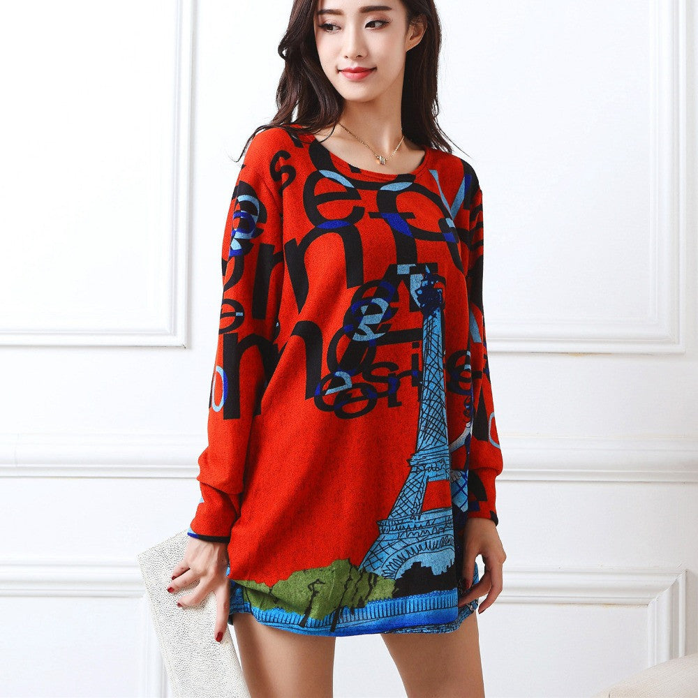 autumn winter Fashion Women long sleeve Dresses Plus Size Dress Loose
