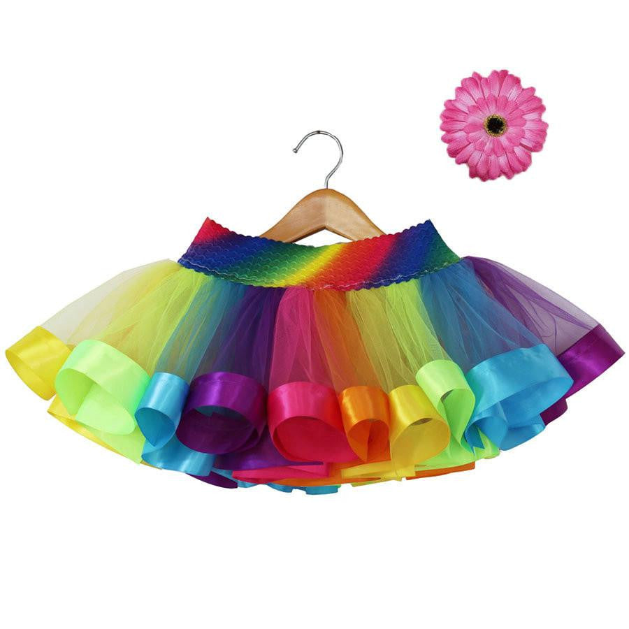 Style Girl Skirt Baby Kids Children Tutu Skirt Short Rainbow Skirt