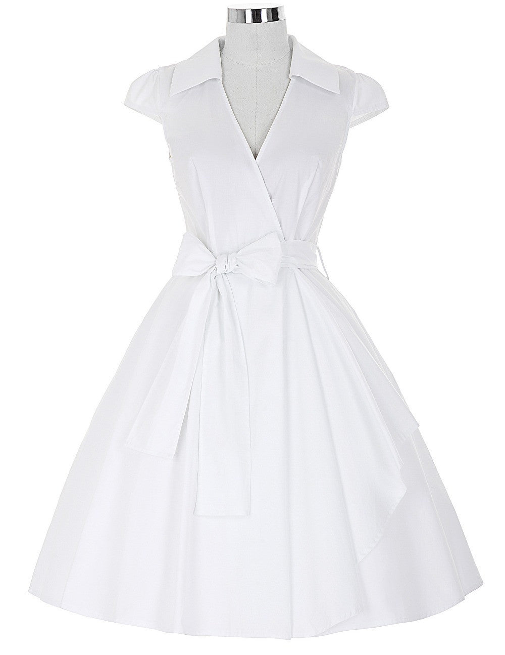 Vestito Donna Vintage Anni 50 - Cotone, Manica Corta, Stile Audrey Hepburn - Foto 3