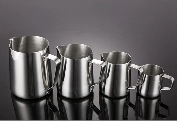 Stainless Steel Espresso Coffee Pitcher Craft Latte Milk Frothing Jug Mugs  150ML,350ML,600ML,1000ML 