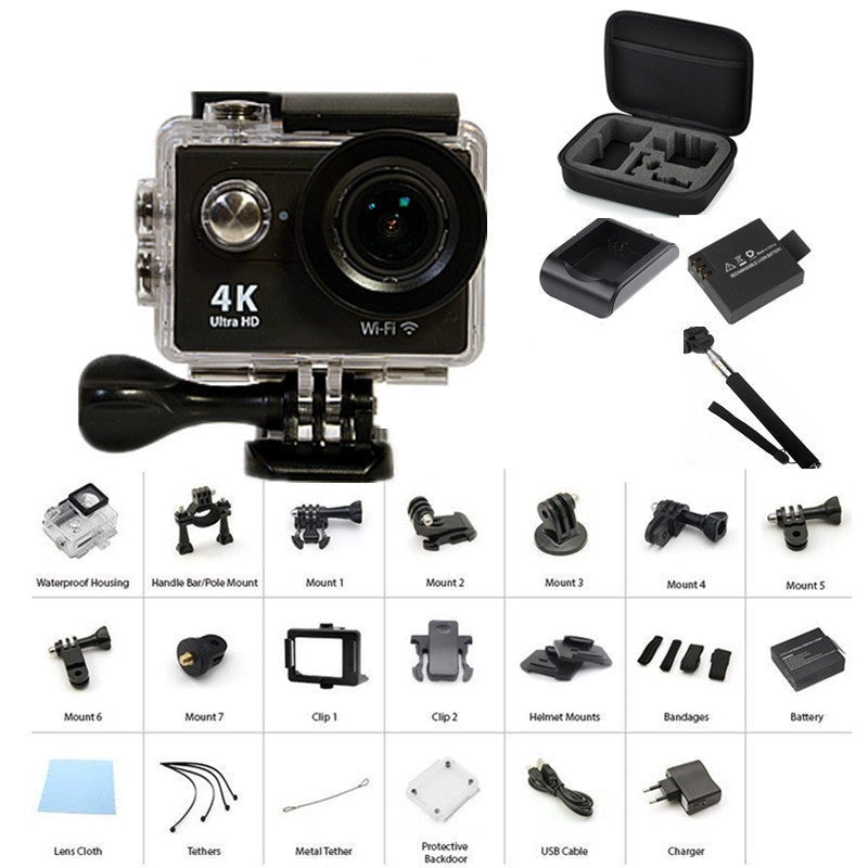 Original H9 / H9R remote Action camera Ultra HD 4K WiFi 1080P/60fps 2.0 LCD 170D lens Helmet Cam go water proof pro camera
