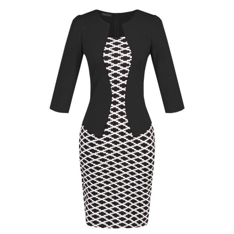 Autumn dress women bodycon dress fall office dresses for women clothes