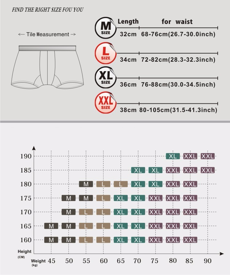 Sexy Underwear Men Classic Printed Cotton Spandex Underpants Mens underwear Boxers Shorts Brand-Dollar Bargains Online Shopping Australia