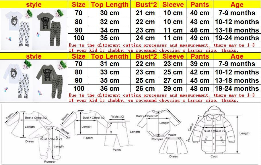 Summer Clothing Sets Born Baby Boys Girls Kids T-shirts+ Pants Cartoon Kids Clothes Children Infantil Menino-Dollar Bargains Online Shopping Australia