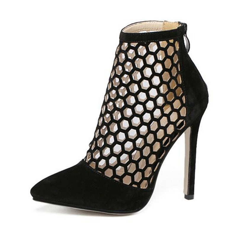 Summer style Open Toe Breathable boots Shoes Women High Heels sandals Woman fashion heels black ladies botines mujer ZY603-Dollar Bargains Online Shopping Australia