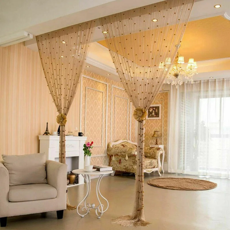 100*200cm Luxury Crystal Beaded String Door Curtain Window Room Divider Home Decoration Drapes Living Room Window Curtain
