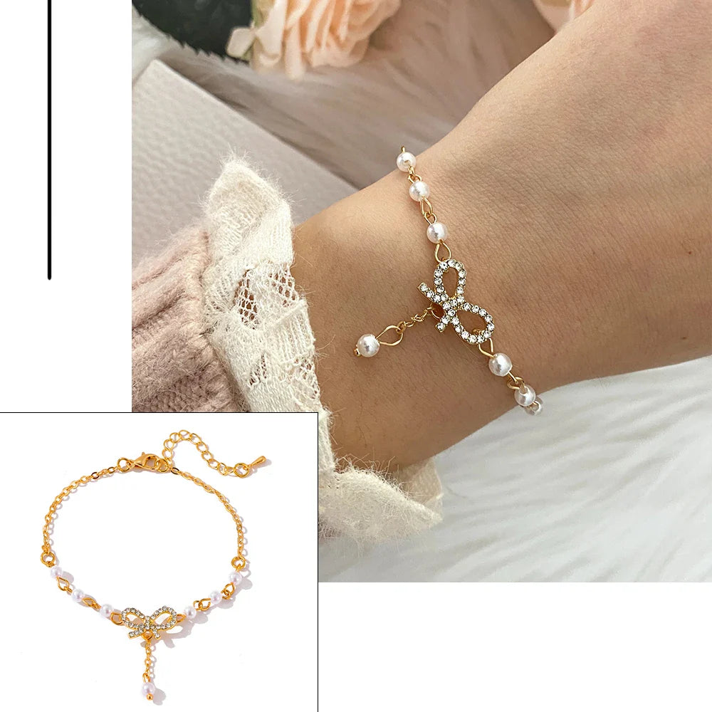 FNIO Bohemian Bracelets for Women Fashion Multilayer Beaded Chain Bracelets Set Charm Bracelet Bangles Jewelry Punk-Dollar Bargains Online Shopping Australia