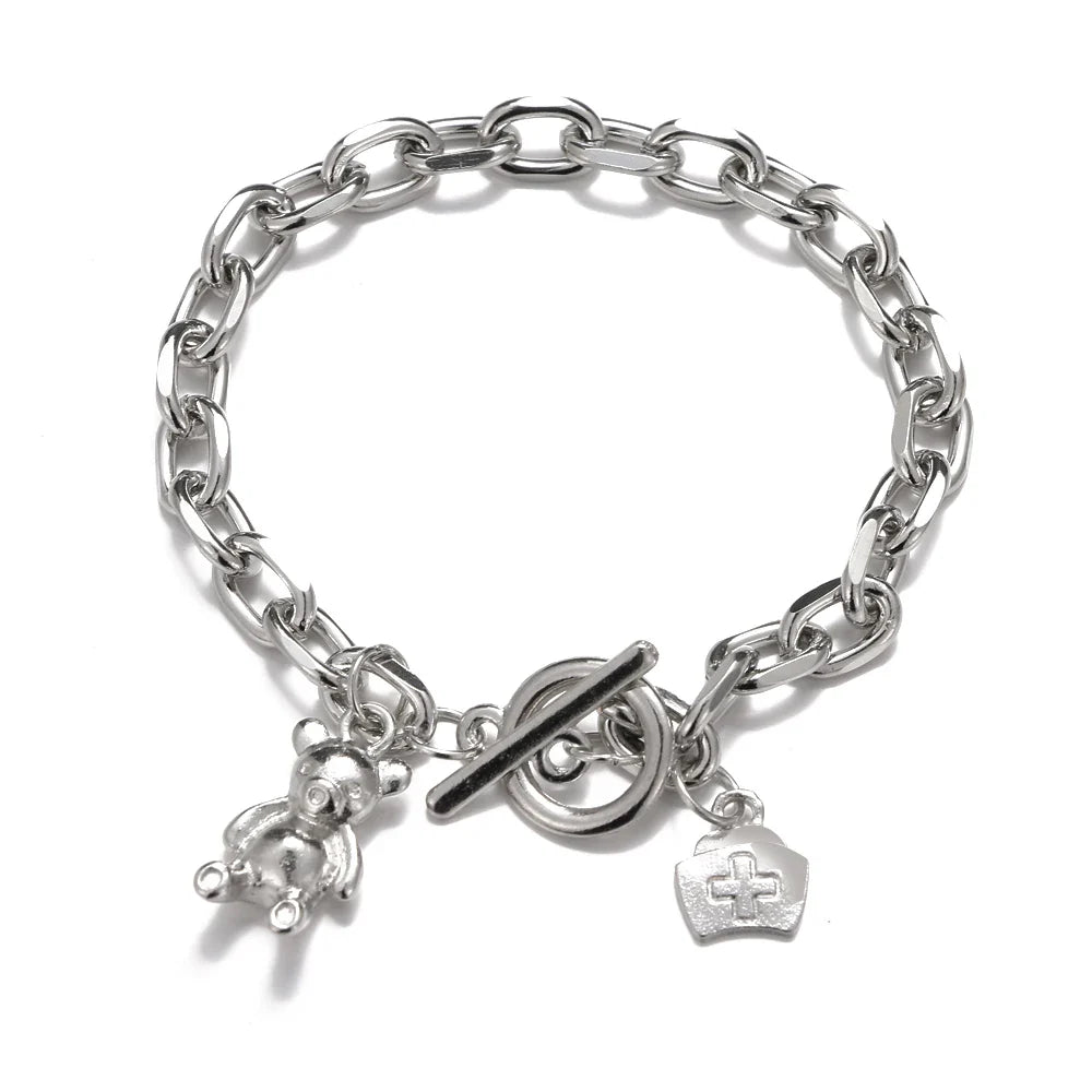 FNIO Bohemian Bracelets for Women Fashion Multilayer Beaded Chain Bracelets Set Charm Bracelet Bangles Jewelry Punk-Dollar Bargains Online Shopping Australia