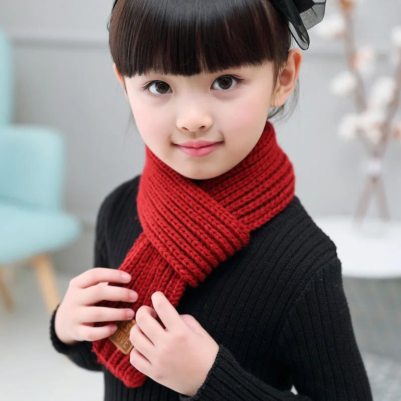 Kids Scarf Boys Girls Baby Winter Warm Scarf Women Knit Shawl Scarf Children Neck Collar Keep Warm Accessories