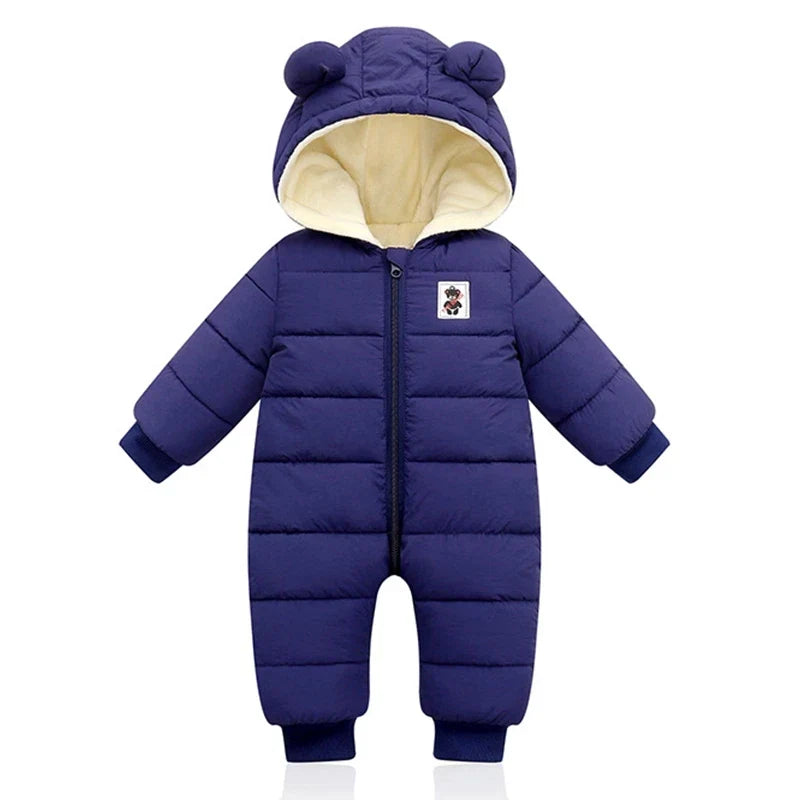 Winter Baby Rompers For Boy Girl Coats Toddler Hooded Bodysuit Thick Cotton Outfit Infants Jumpsuit Children Costume Baby Jacket