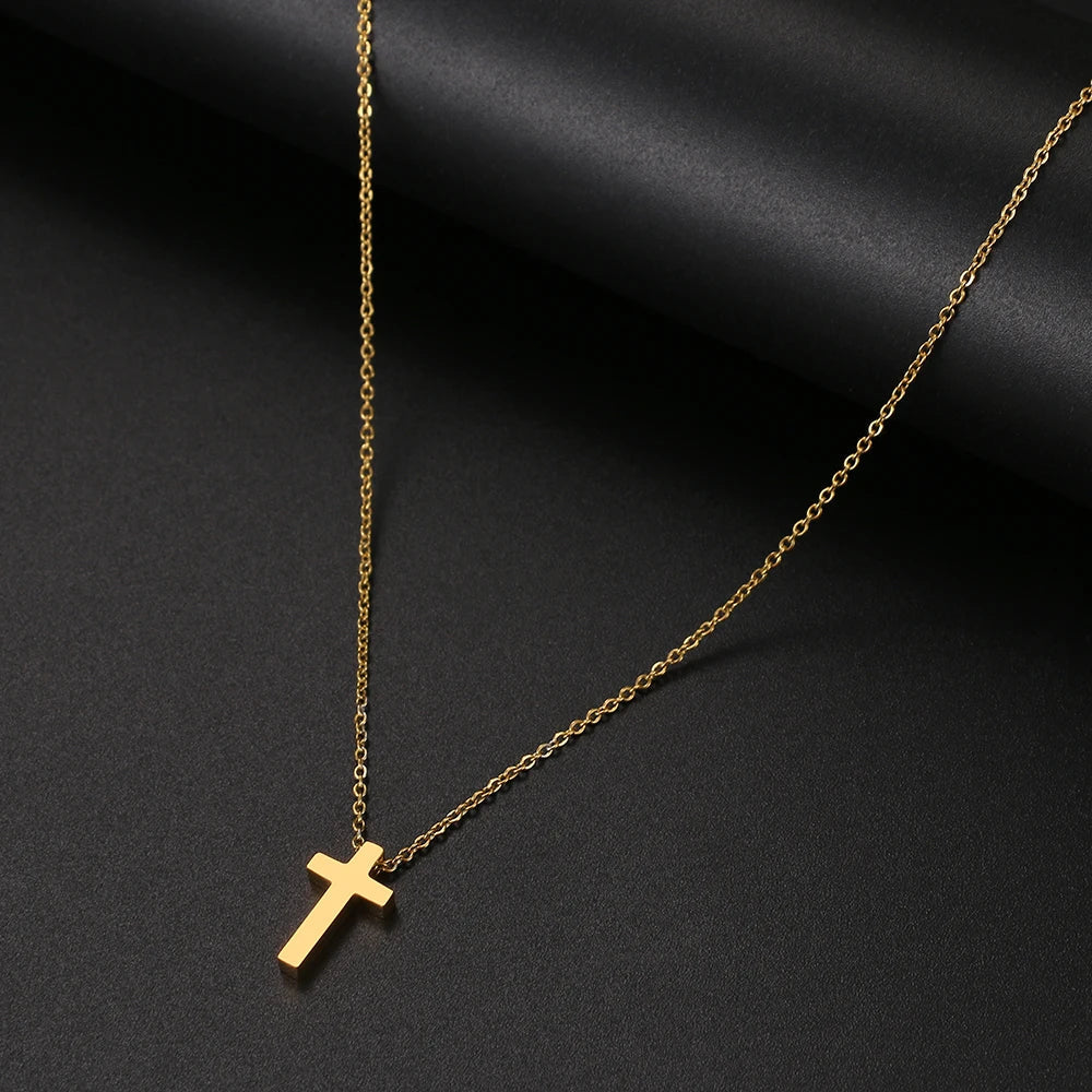 Stainless Steel Necklaces Minimalist Four-leaf Clover Geometric Style Fashion Chain Necklace for Women Collar Pendant Jewelry-Dollar Bargains Online Shopping Australia