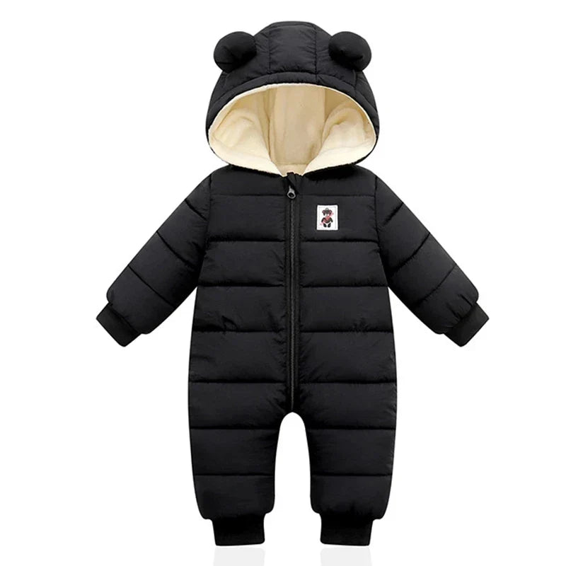 Winter Baby Rompers For Boy Girl Coats Toddler Hooded Bodysuit Thick Cotton Outfit Infants Jumpsuit Children Costume Baby Jacket