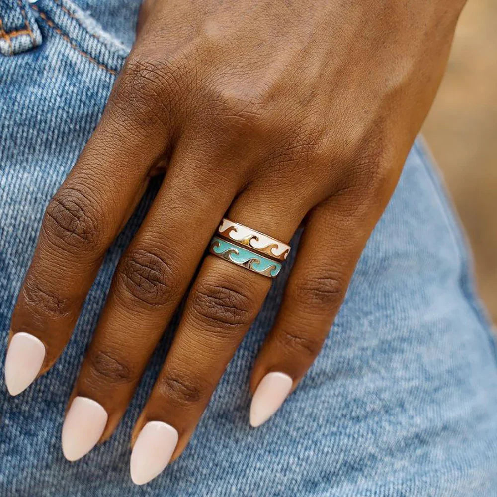 Drip Oil Love Set Ring For Women Simple Light Luxury Ladies Smiley Butterfly Jewelry Birthday Party Gifts-Dollar Bargains Online Shopping Australia