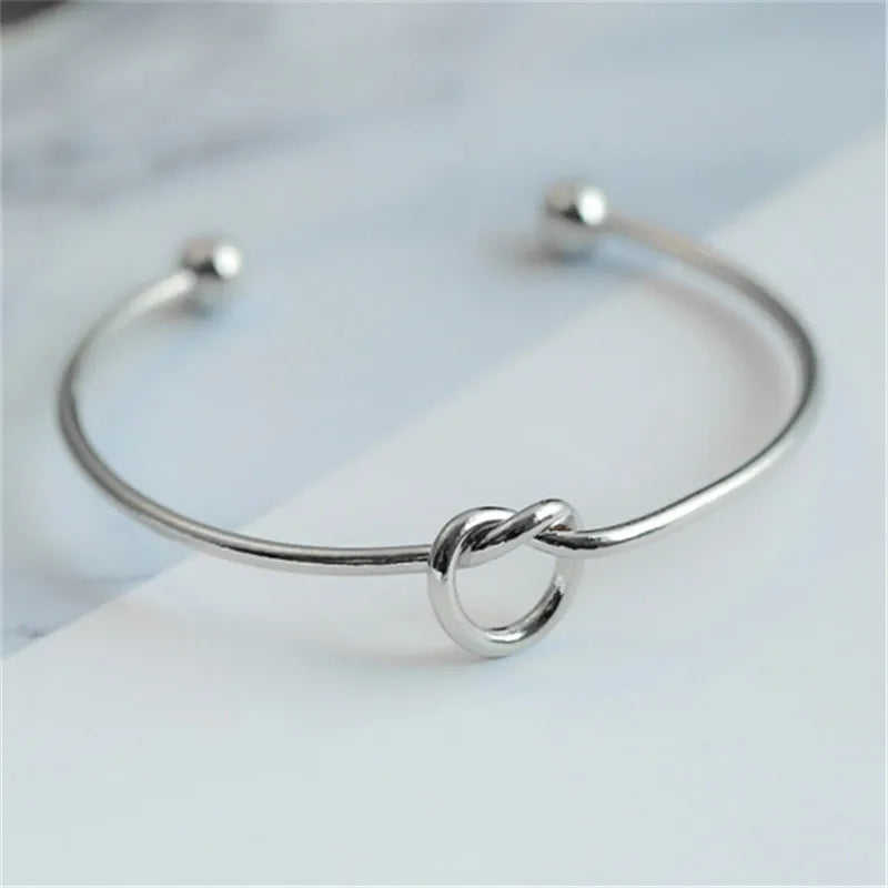 Knot Cuff Bracelets & Bangles Women Jewelry Simple Glossy LOVE Valentine's Day-Dollar Bargains Online Shopping Australia