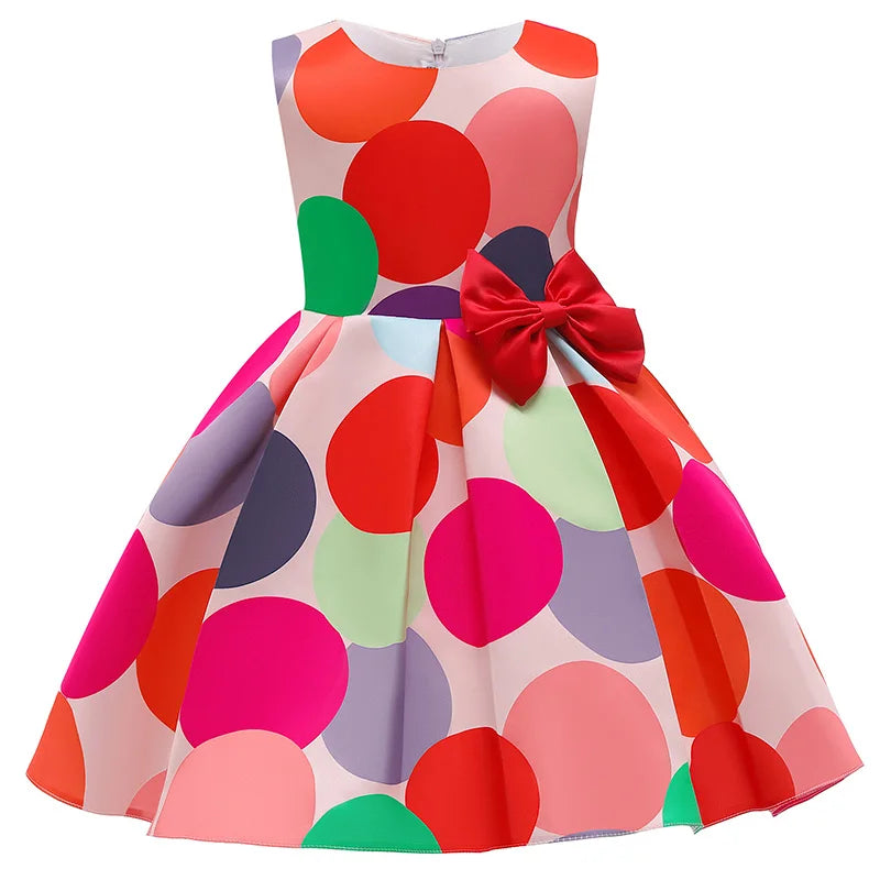 Baby Girls Flower Striped Dress For Girls Floral Wedding Party Dresses Kids Princess Christmas Dress Children Girls Clothing-Dollar Bargains Online Shopping Australia
