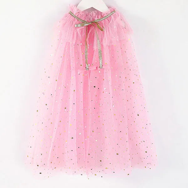 Christmas Halloween Girls Cloak Outerwear One Size Sequins Shawl Kids Coat for Birthday Party Beach Rainbow Princess Costume-Dollar Bargains Online Shopping Australia