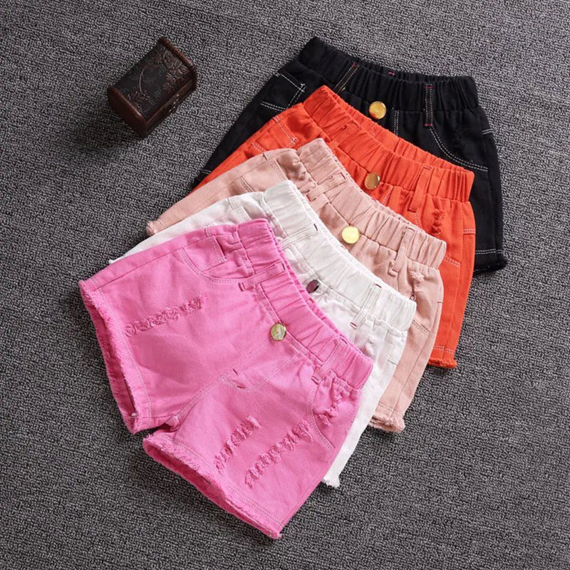 Kids Girl Summer Pants 3-9 Years Children Casual Candy Color Cotton Short Pants-Dollar Bargains Online Shopping Australia